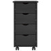 Cabinet mobil cu roata Gri 34 x 39 x 65,5 cm Lemn de pin masiv - WALTI WALTI