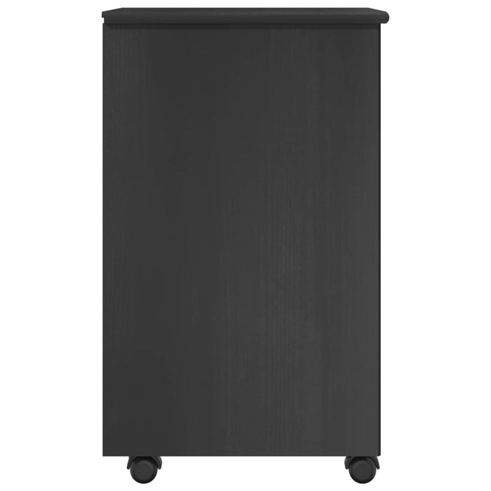 Cabinet mobil cu roata Gri 34 x 39 x 65,5 cm Lemn de pin masiv - WALTI WALTI