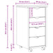 Cabinet mobil cu roata Gri 34 x 39 x 65,5 cm Lemn de pin masiv - WALTI WALTI