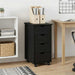Cabinet mobil Negru 34 x 39 x 65,5 cm Lemn de pin masiv - WALTI WALTI