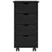 Cabinet mobil Negru 34 x 39 x 65,5 cm Lemn de pin masiv - WALTI WALTI