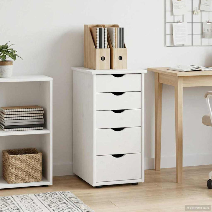 Dulap Alb 34 x 39 x 61,5 cm Lemn de pin masiv - WALTI WALTI