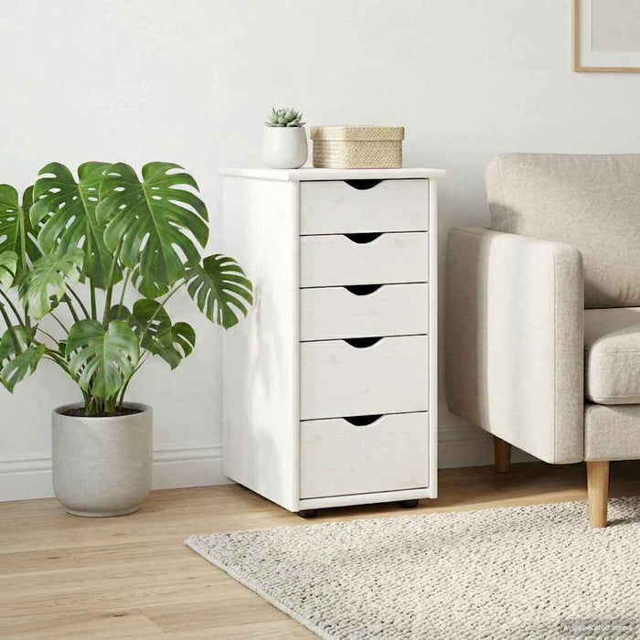 Dulap Alb 34 x 39 x 61,5 cm Lemn de pin masiv - WALTI WALTI