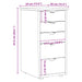 Dulap Alb 34 x 39 x 61,5 cm Lemn de pin masiv - WALTI WALTI
