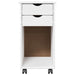 Cabinet mobil cu roata Alb 34 x 39 x 65,5 cm Lemn masiv de pin - WALTI WALTI