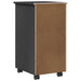 Cabinet mobil cu roata Gri 34 x 39 x 65,5 cm Lemn masiv de pin - WALTI WALTI