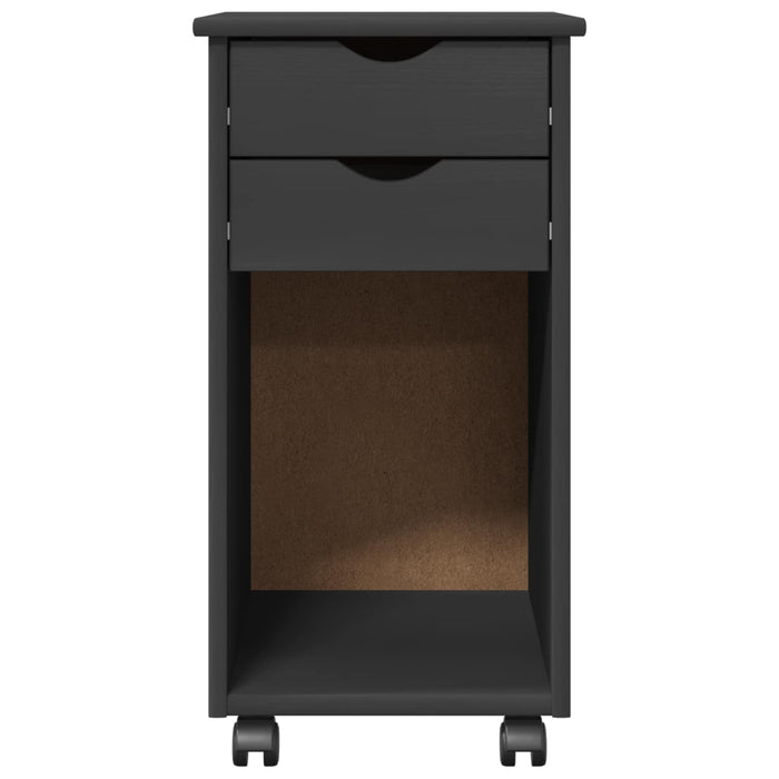 Cabinet mobil cu roata Gri 34 x 39 x 65,5 cm Lemn masiv de pin - WALTI WALTI