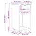 Cabinet mobil Negru 34 x 39 x 65,5 cm Lemn masiv de pin - WALTI WALTI