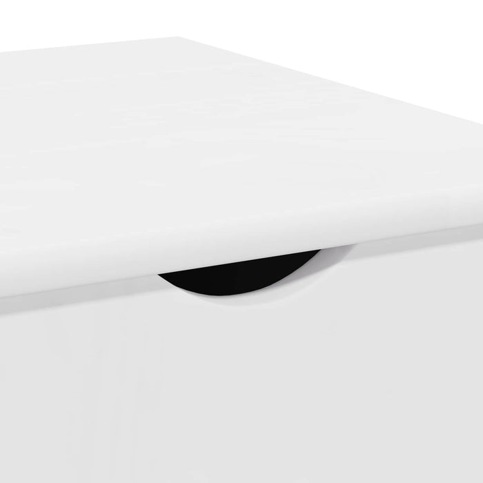 Cabinet mobil cu roata Alb 34 x 39 x 65,5 cm Lemn de pin masiv - WALTI WALTI