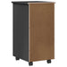 Cabinet mobil cu roata Gri 34 x 39 x 65,5 cm Lemn de pin masiv - WALTI WALTI