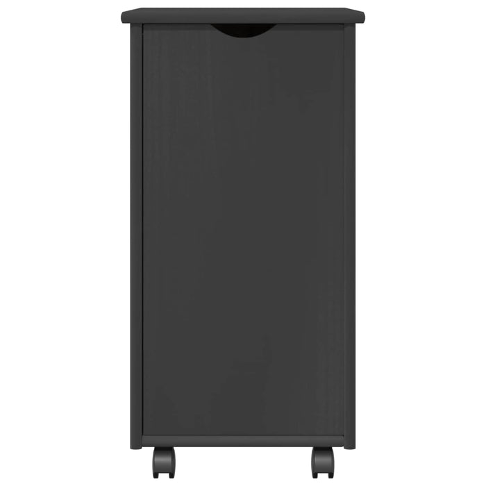 Cabinet mobil cu roata Gri 34 x 39 x 65,5 cm Lemn de pin masiv - WALTI WALTI