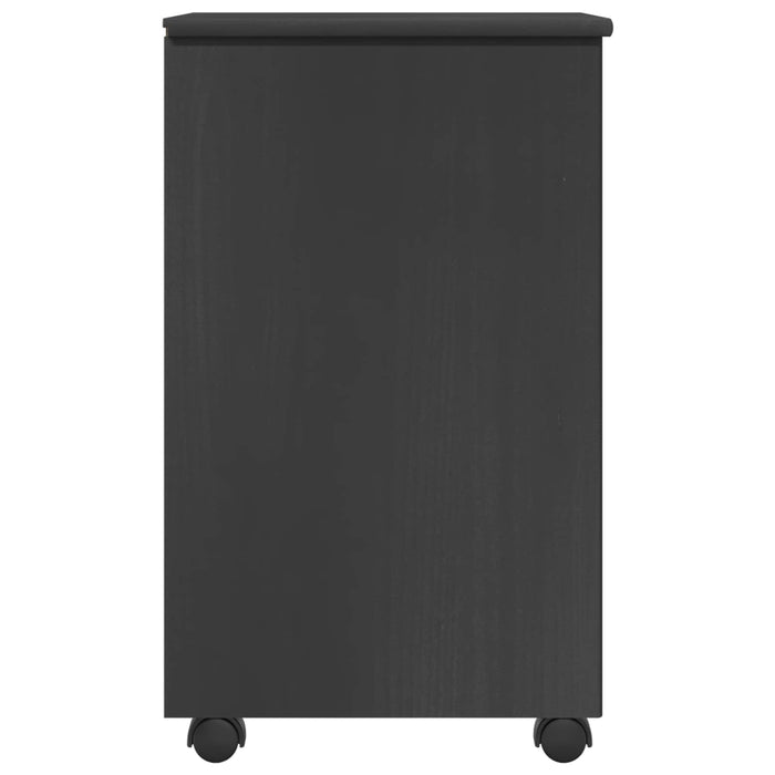 Cabinet mobil cu roata Gri 34 x 39 x 65,5 cm Lemn de pin masiv - WALTI WALTI