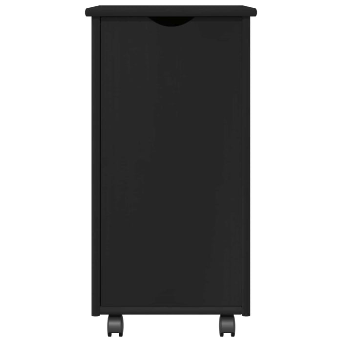 Cabinet mobil Negru 34 x 39 x 65,5 cm Lemn de pin masiv - WALTI WALTI