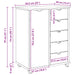 Cabinet mobil Maro miere 63,5 x 39 x 79 cm Lemn de pin masiv - WALTI WALTI