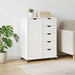Cabinet mobil cu roata Alb 63,5 x 39 x 79 cm Lemn de pin masiv - WALTI WALTI