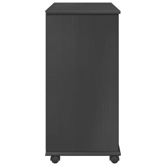 Cabinet mobil cu roata Gri 63,5 x 39 x 79 cm Lemn de pin masiv - WALTI WALTI