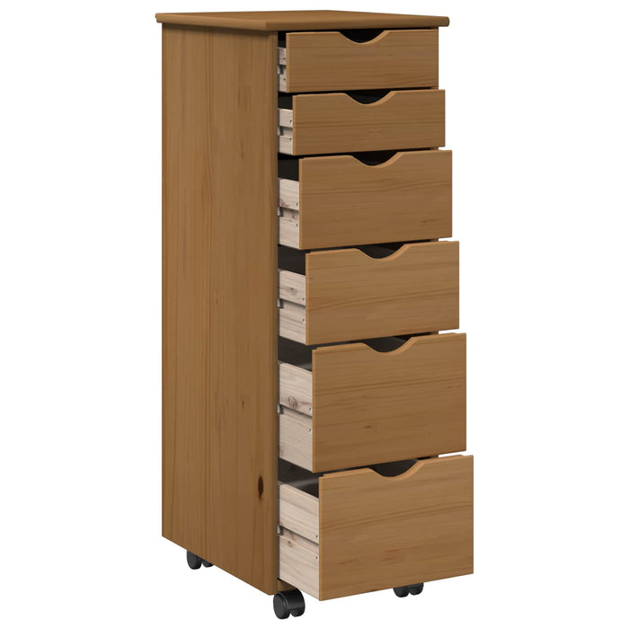 Cabinet mobil Maro miere 34 x 39 x 93,5 cm Lemn de pin masiv - WALTI WALTI