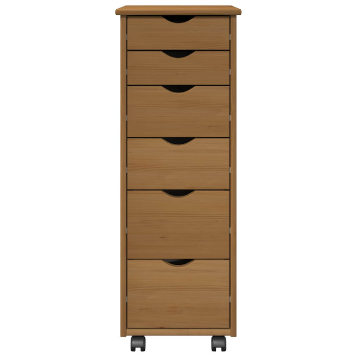 Cabinet mobil Maro miere 34 x 39 x 93,5 cm Lemn de pin masiv - WALTI WALTI