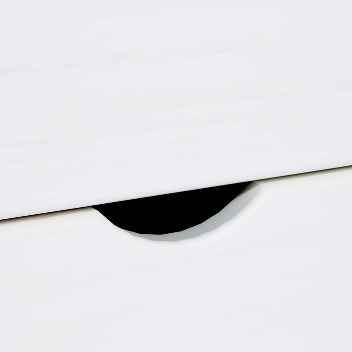 Cabinet mobil cu roata Alb 34 x 39 x 93,5 cm Lemn de pin masiv - WALTI WALTI