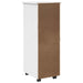 Cabinet mobil cu roata Alb 34 x 39 x 93,5 cm Lemn de pin masiv - WALTI WALTI