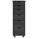 Cabinet mobil cu roata Gri 34 x 39 x 93,5 cm Lemn de pin masiv - WALTI WALTI