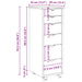 Cabinet mobil cu roata Gri 34 x 39 x 93,5 cm Lemn de pin masiv - WALTI WALTI