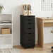 Cabinet mobil Negru 34 x 39 x 93,5 cm Lemn de pin masiv - WALTI WALTI