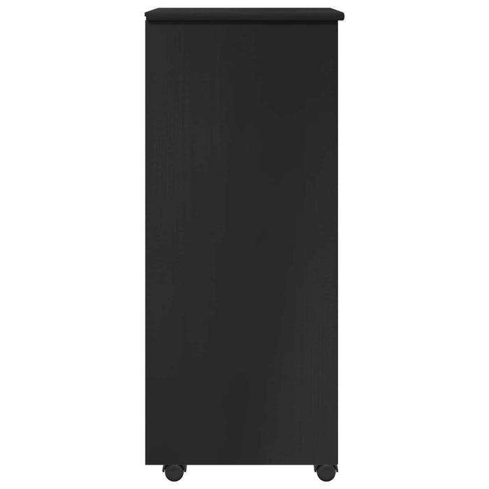Cabinet mobil Negru 34 x 39 x 93,5 cm Lemn de pin masiv - WALTI WALTI