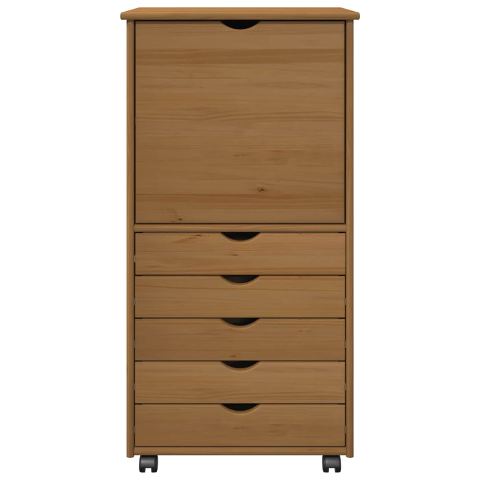 Cabinet mobil Maro miere 53 x 39 x 103 cm Lemn de pin masiv - WALTI WALTI