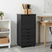 Cabinet mobil cu roata Gri 53 x 39 x 103 cm Lemn de pin masiv - WALTI WALTI