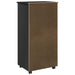 Cabinet mobil cu roata Negru 53 x 39 x 103 cm Lemn de pin masiv - WALTI WALTI