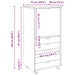 Cabinet mobil cu roata Negru 53 x 39 x 103 cm Lemn de pin masiv - WALTI WALTI