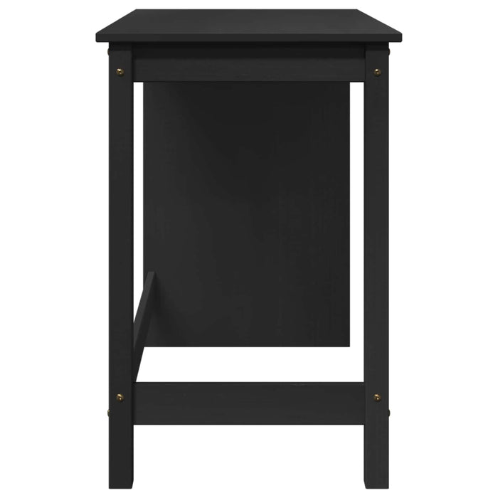 Birou Negru 112 x 50 x 75 cm Lemn de pin masiv - WALTI WALTI