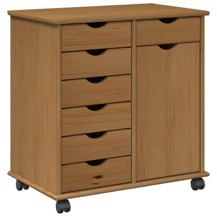Cabinet mobil Maro miere 63,5 x 39 x 65,5 cm Lemn de pin masiv - WALTI WALTI