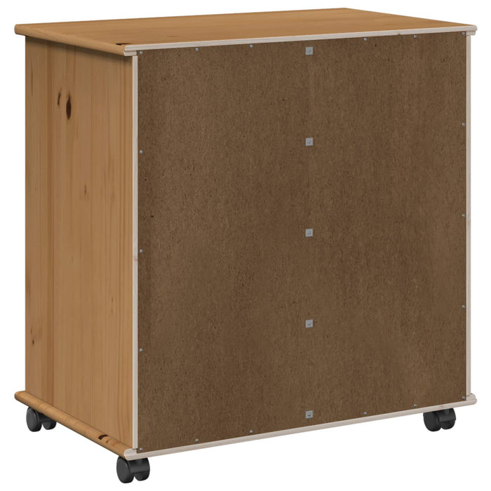 Cabinet mobil Maro miere 63,5 x 39 x 65,5 cm Lemn de pin masiv - WALTI WALTI