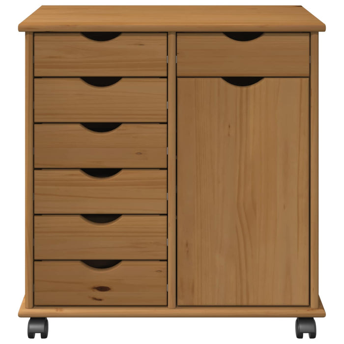 Cabinet mobil Maro miere 63,5 x 39 x 65,5 cm Lemn de pin masiv - WALTI WALTI