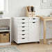Cabinet mobil Alb 63,5 x 39 x 65,5 cm Lemn de pin masiv - WALTI WALTI