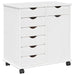 Cabinet mobil Alb 63,5 x 39 x 65,5 cm Lemn de pin masiv - WALTI WALTI