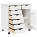 Cabinet mobil Alb 63,5 x 39 x 65,5 cm Lemn de pin masiv - WALTI WALTI