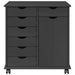 Cabinet mobil Gri 63,5 x 39 x 65,5 cm Lemn de pin masiv - WALTI WALTI