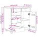 Cabinet mobil Gri 63,5 x 39 x 65,5 cm Lemn de pin masiv - WALTI WALTI