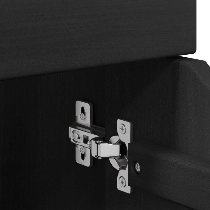Cabinet mobil Negru 63,5 x 39 x 65,5 cm Lemn de pin masiv - WALTI WALTI