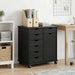 Cabinet mobil Negru 63,5 x 39 x 65,5 cm Lemn de pin masiv - WALTI WALTI