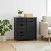 Cabinet mobil Negru 63,5 x 39 x 65,5 cm Lemn de pin masiv - WALTI WALTI