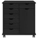 Cabinet mobil Negru 63,5 x 39 x 65,5 cm Lemn de pin masiv - WALTI WALTI