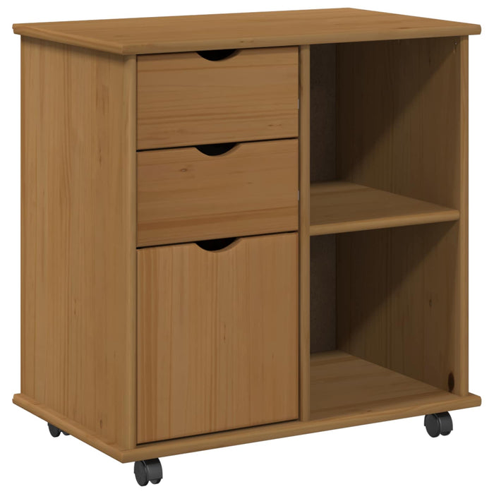 Cabinet mobil Maro miere 63,5 x 39 x 65,5 cm Lemn de pin masiv - WALTI WALTI