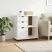 Cabinet mobil Alb 63,5 x 39 x 65,5 cm Lemn de pin masiv - WALTI WALTI