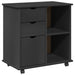 Cabinet mobil Gri 63,5 x 39 x 65,5 cm Lemn de pin masiv - WALTI WALTI