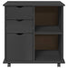 Cabinet mobil Gri 63,5 x 39 x 65,5 cm Lemn de pin masiv - WALTI WALTI