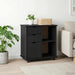 Cabinet mobil Negru 63,5 x 39 x 65,5 cm Lemn de pin masiv - WALTI WALTI